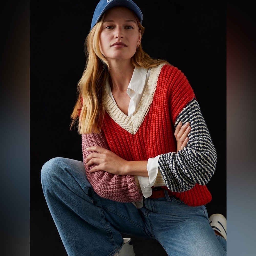 Trovata Birds of Paradise Wool Sweater for Anthropologie Small NWOT